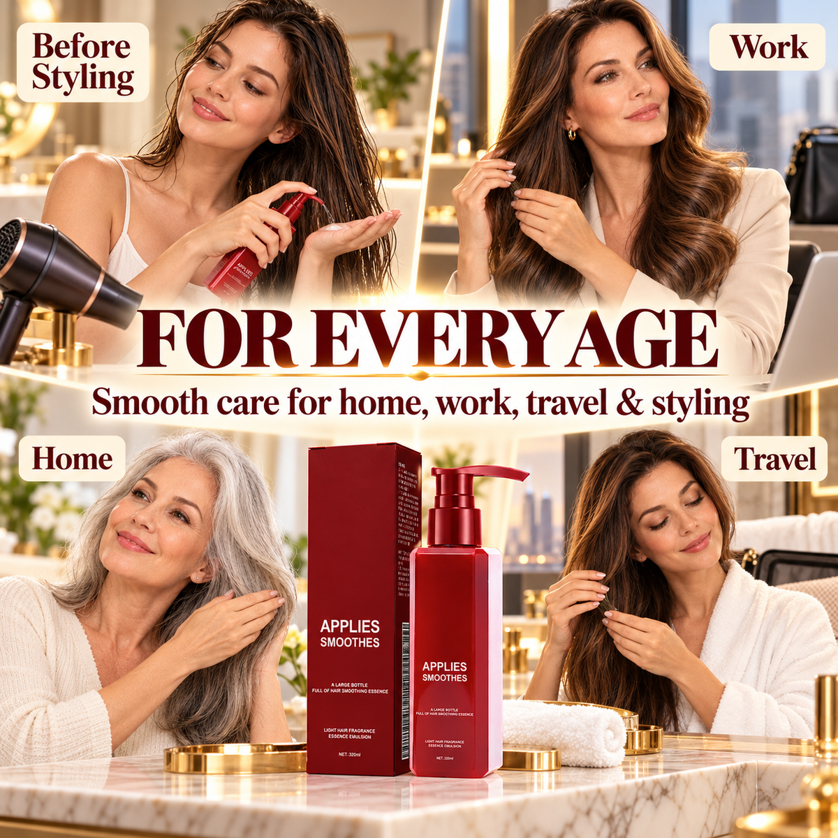 💆♀️ Keratin Hair Smoothing Essence - Deep Repair & Anti-Frizz Cream