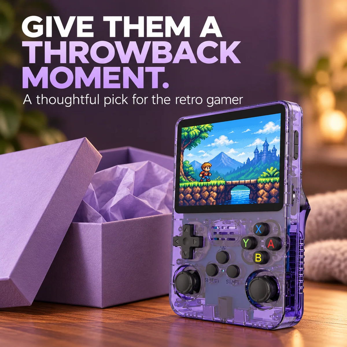 🎮 R36S Retro Handheld Game Console – 3.5″ Screen & Dual Analog Sticks