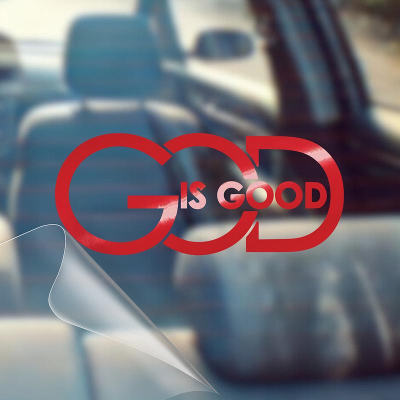 🙏 “God Is Good” 基督教贴纸 | 4 种颜色可选