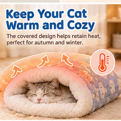 🐱☁️ Cozy Cat Sleeping Bag – Ultra-Soft Plush Snuggle Bed for Cats 💤