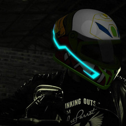 Motorcycle Helmets - 0.5mm Bicycle Helmet Strip LED Helmet Light Flexible Safety Sticker Rechargeable LED Helmet Strip for Riding, Night Visibility, Motorcycling, Cycling