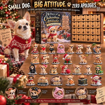 🐾 小狗，大个性？！❤️ 2026  chihuahua 圣诞系列——24 天的迷你个性与满腔爱意！🎄