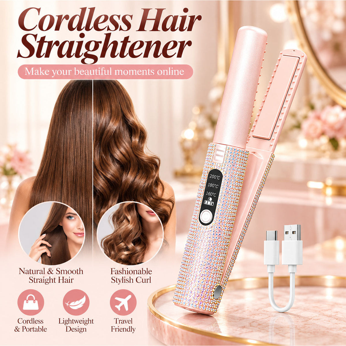 Wireless Hair Straightener