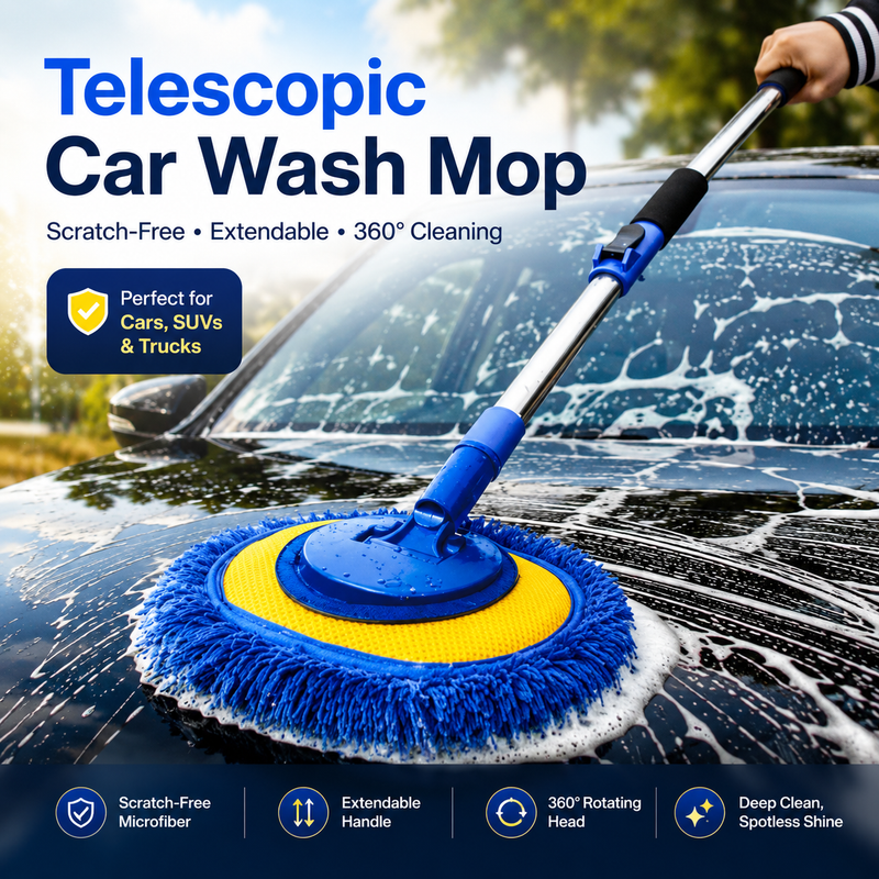 Dual Magnetic Car Windshield Cleaner | Streak-Free Auto Glass Cleaning Kit