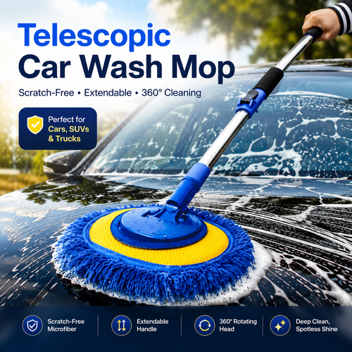 Dual Magnetic Car Windshield Cleaner | Streak-Free Auto Glass Cleaning Kit