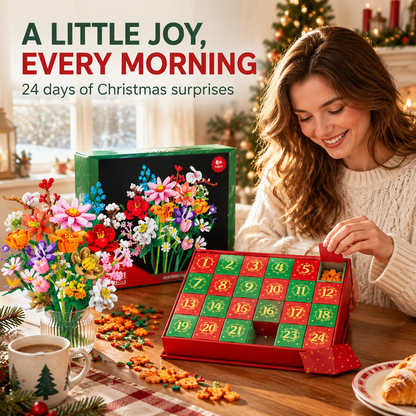 🌸 24-Day Flower Bouquet Advent Calendar – DIY Christmas Countdown Gift 🎄
