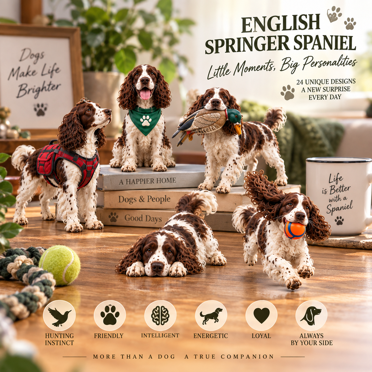 🎁 英国史宾格犬的 24 天圣诞倒计时 —— 24 个可爱惊喜，一个难忘的圣诞节 ❤️