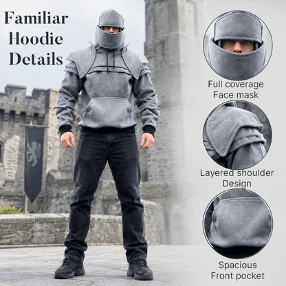 ⚔️Knight Cosplay Hoodie – Medieval Fantasy Streetwear Pullover!