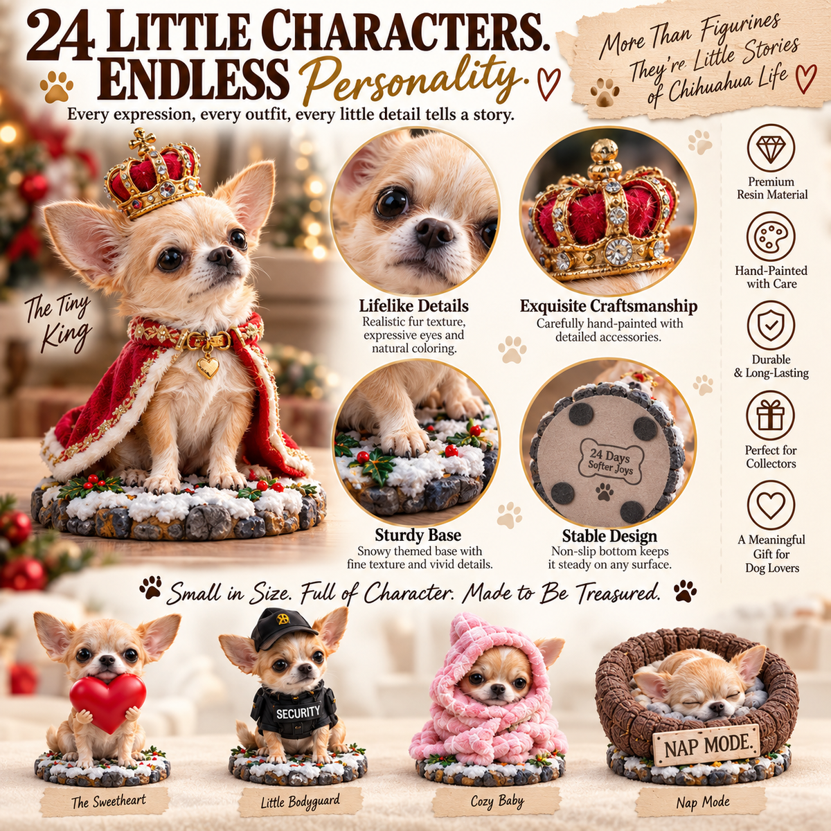 🐾 小狗，大个性？！❤️ 2026  chihuahua 圣诞系列——24 天的迷你个性与满腔爱意！🎄