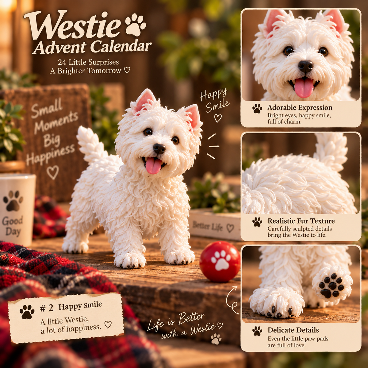 🐾🎄 24天西高地——24份可爱惊喜，一场盛大的圣诞倒计时 ❤️
