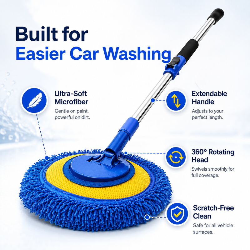 Dual Magnetic Car Windshield Cleaner | Streak-Free Auto Glass Cleaning Kit