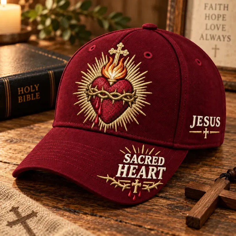 ❤️耶稣圣心信仰棒球帽✝️彰显信仰，传递祂的爱。