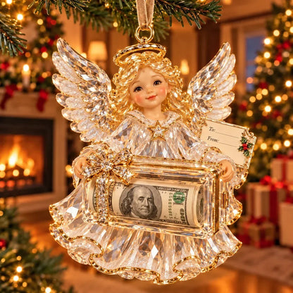 🎄 Christmas Cash Gift Ornament | 20 Crystal-Style Designs with Money Holder & Gift Tag 🎁