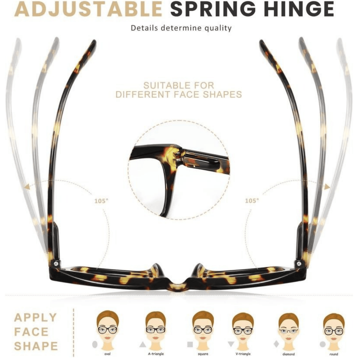 🔥热卖——✨👓玳瑁纹防蓝光大框方形老花镜