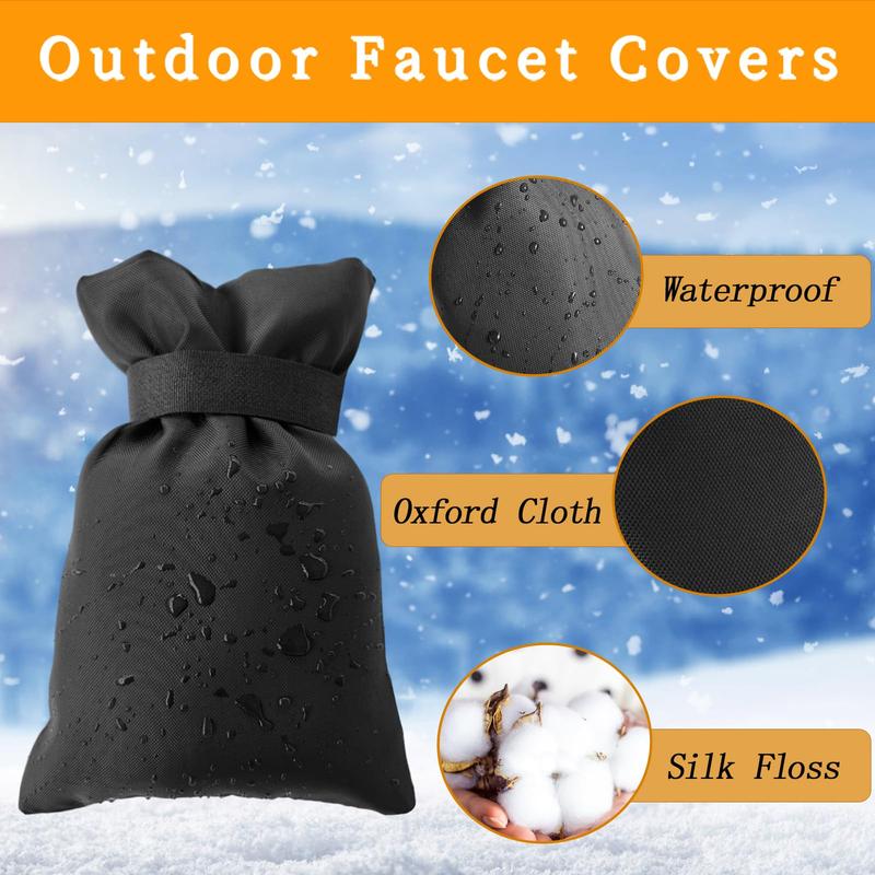 4 Pack Outdoor Faucet Covers for Winter Freeze Protection