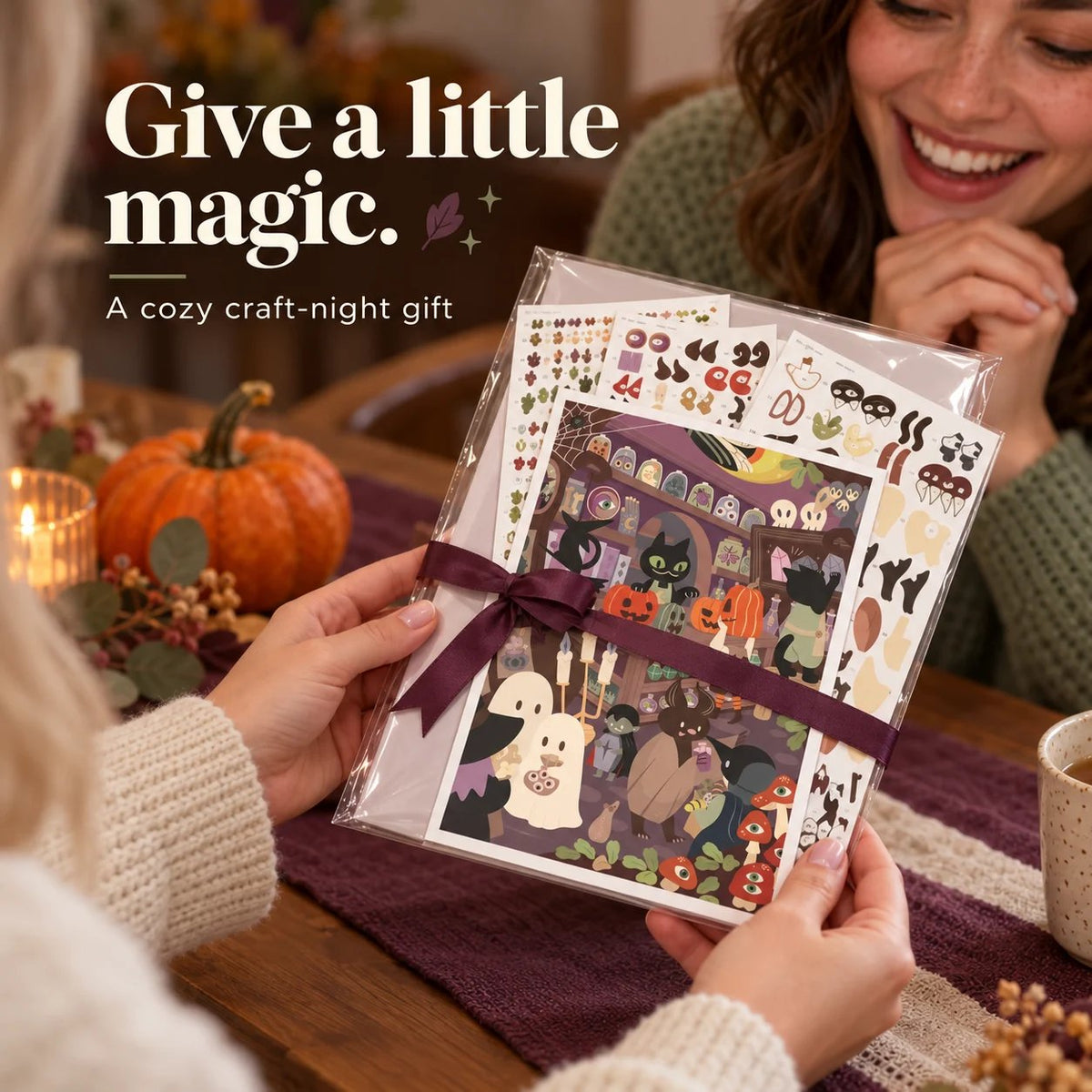 🐈‍⬛✨ 246-Piece Witchy Shop Numbered Sticker Mural 🎃