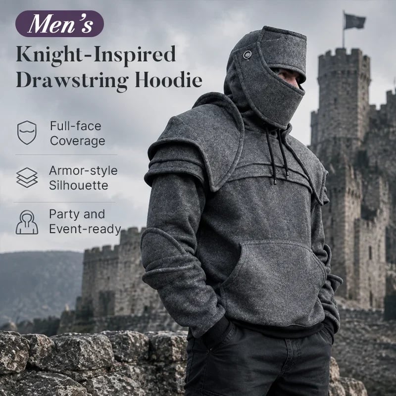 ⚔️Knight Cosplay Hoodie – Medieval Fantasy Streetwear Pullover!