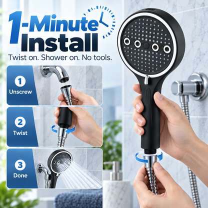 6种模式高压涡轮花洒头 🚿
