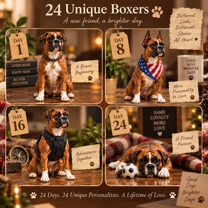 🎁 24天拳师犬陪伴礼盒 —— 24款专为爱犬人士打造的拳师犬系列珍藏手办 ❤️