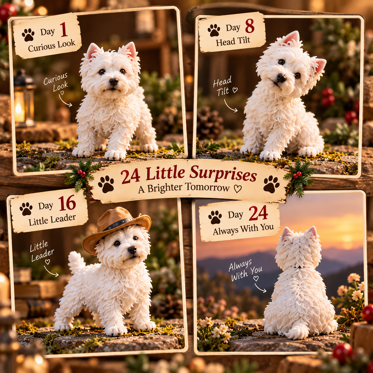 🐾🎄 24天西高地——24份可爱惊喜，一场盛大的圣诞倒计时 ❤️