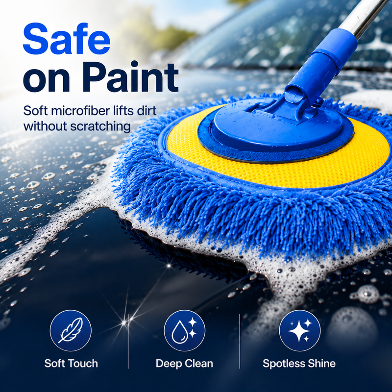 Dual Magnetic Car Windshield Cleaner | Streak-Free Auto Glass Cleaning Kit