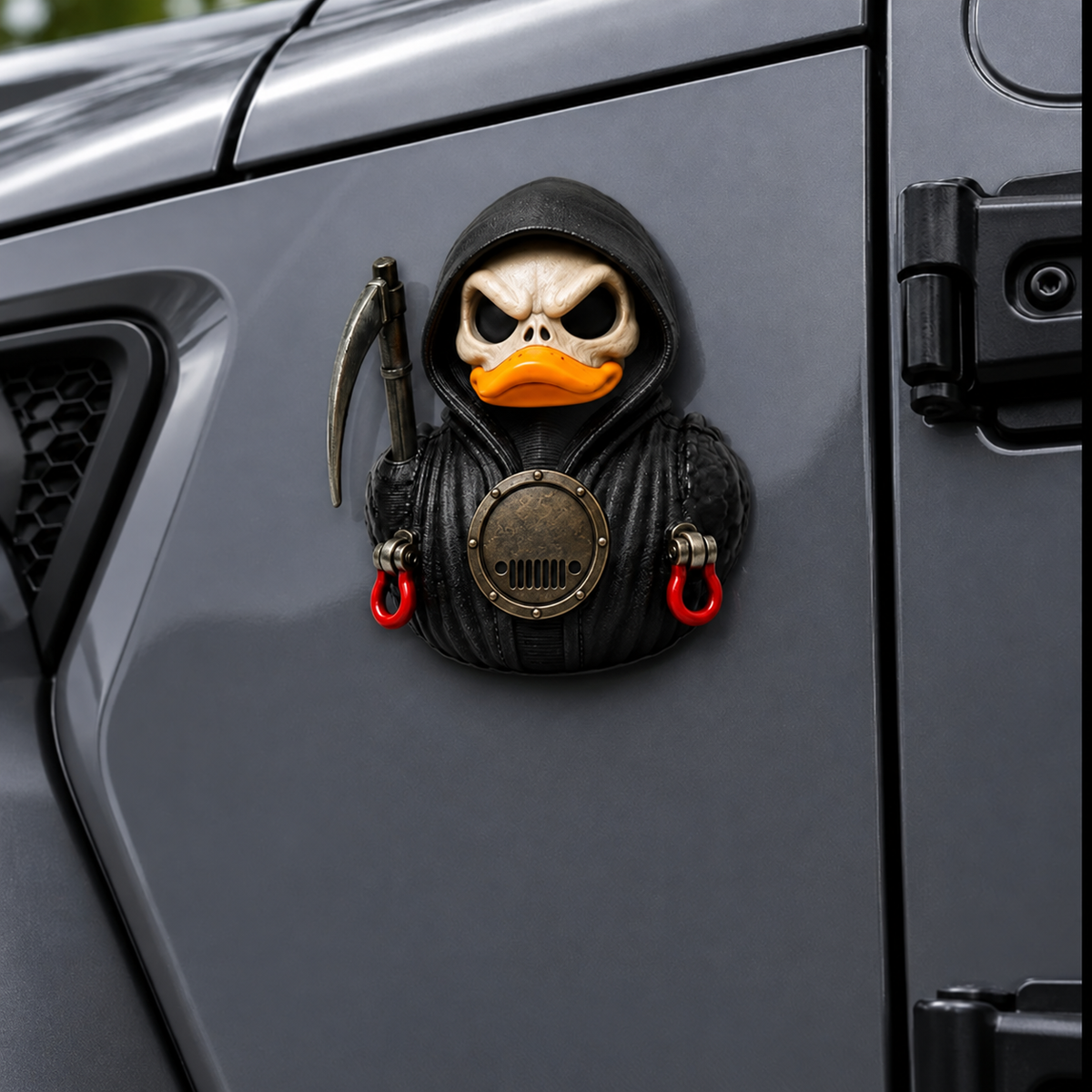 Car Halloween 85th Anniversary Grim Reaper Duck Acrylic Magnet