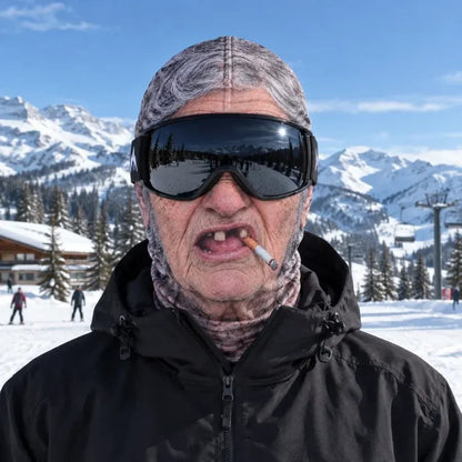 🎿 逼真面部巴拉克拉法帽 – 适合寒冷天气探险的趣味滑雪面罩