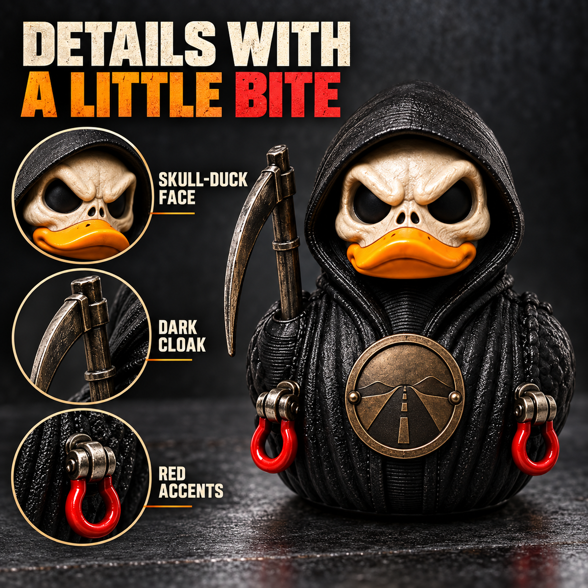 Car Halloween 85th Anniversary Grim Reaper Duck Acrylic Magnet