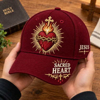 ❤️耶稣圣心信仰棒球帽✝️彰显信仰，传递祂的爱。