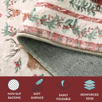 🎄 Cozy Christmas Runner Rug – Washable Non-Slip Holiday Floor Decor