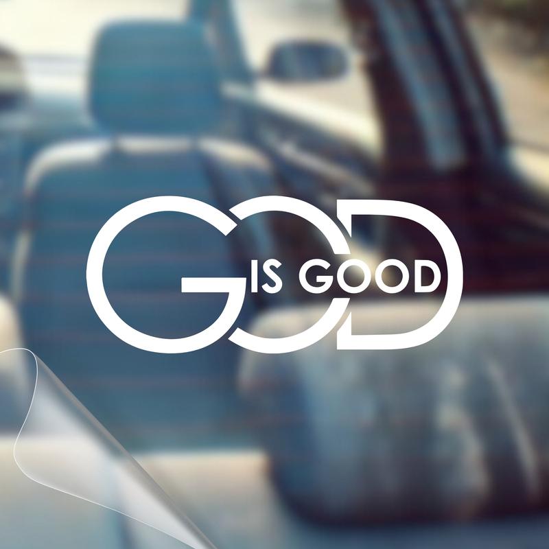 🙏 “God Is Good” 基督教贴纸 | 4 种颜色可选