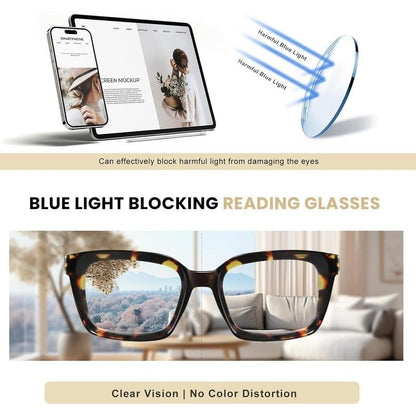 🔥热卖——✨👓玳瑁纹防蓝光大框方形老花镜