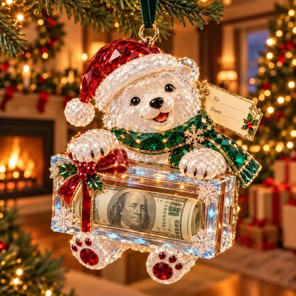 🎄 Christmas Cash Gift Ornament | 20 Crystal-Style Designs with Money Holder & Gift Tag 🎁