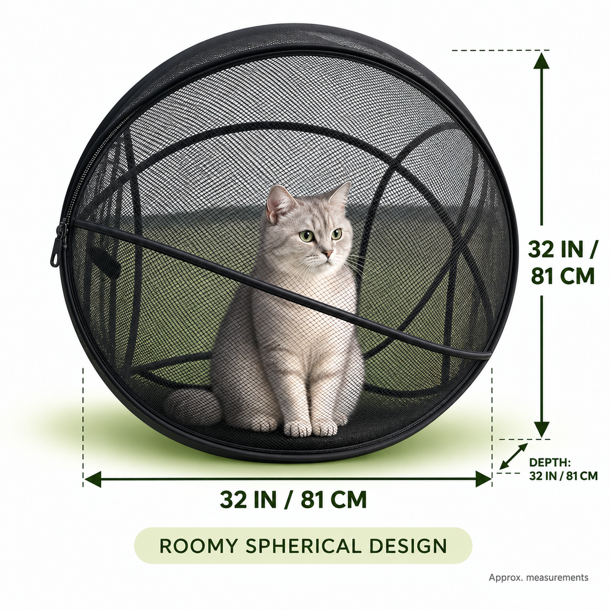 🐱🌿 FreshAir Cat Haven™ – 便携式网状游戏围栏