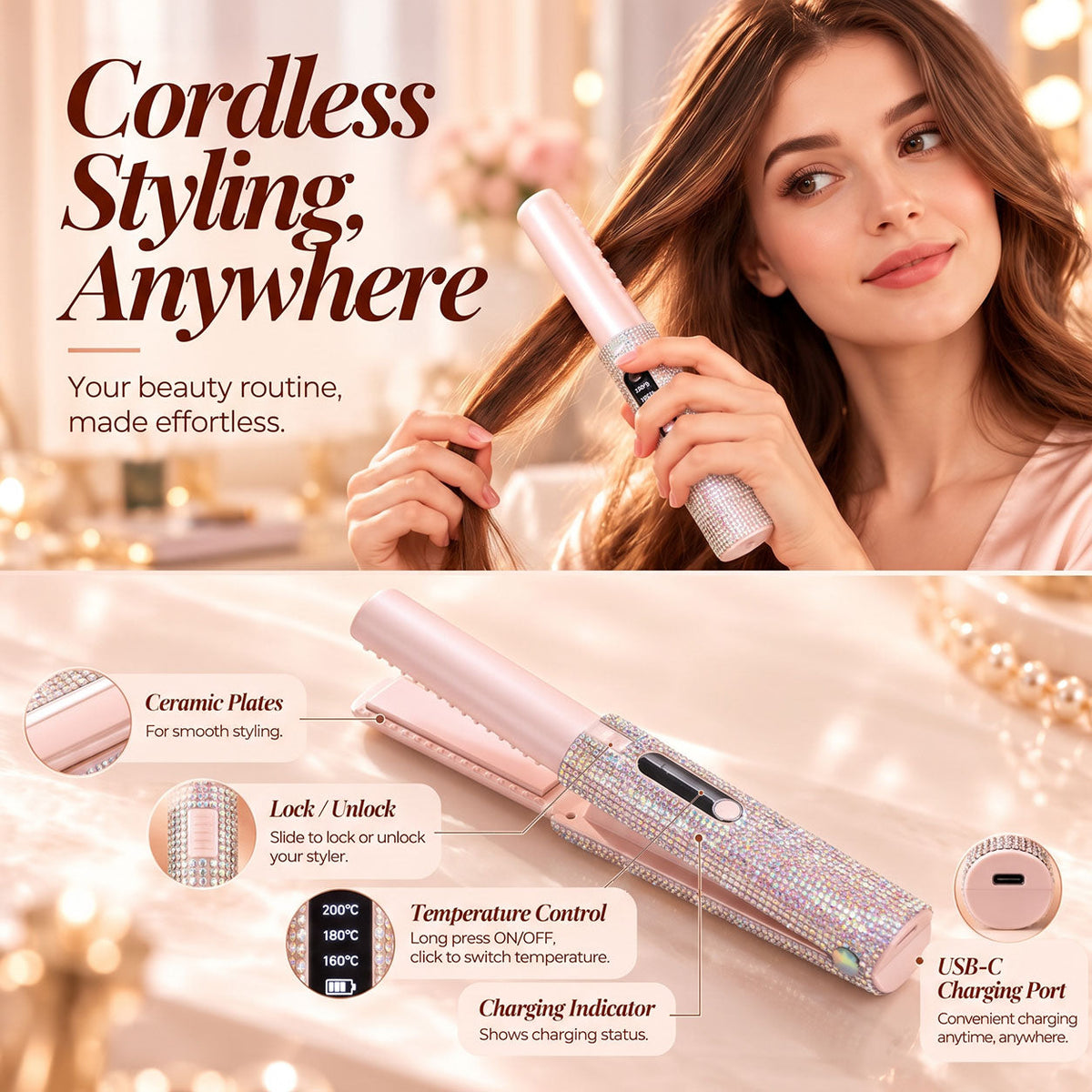 Wireless Hair Straightener