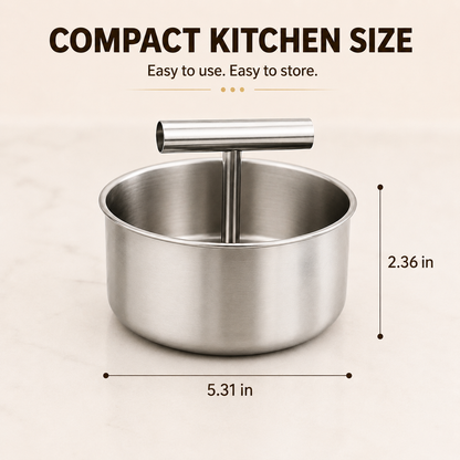 🍲 不锈钢手动肉丸制作器 – 6孔/12孔多份压制模具 ✨