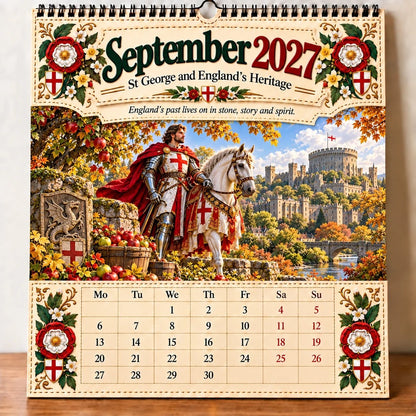 🛡️ 2027年圣乔治挂历——12幅展现信仰、勇气与英格兰传统的插画	scene