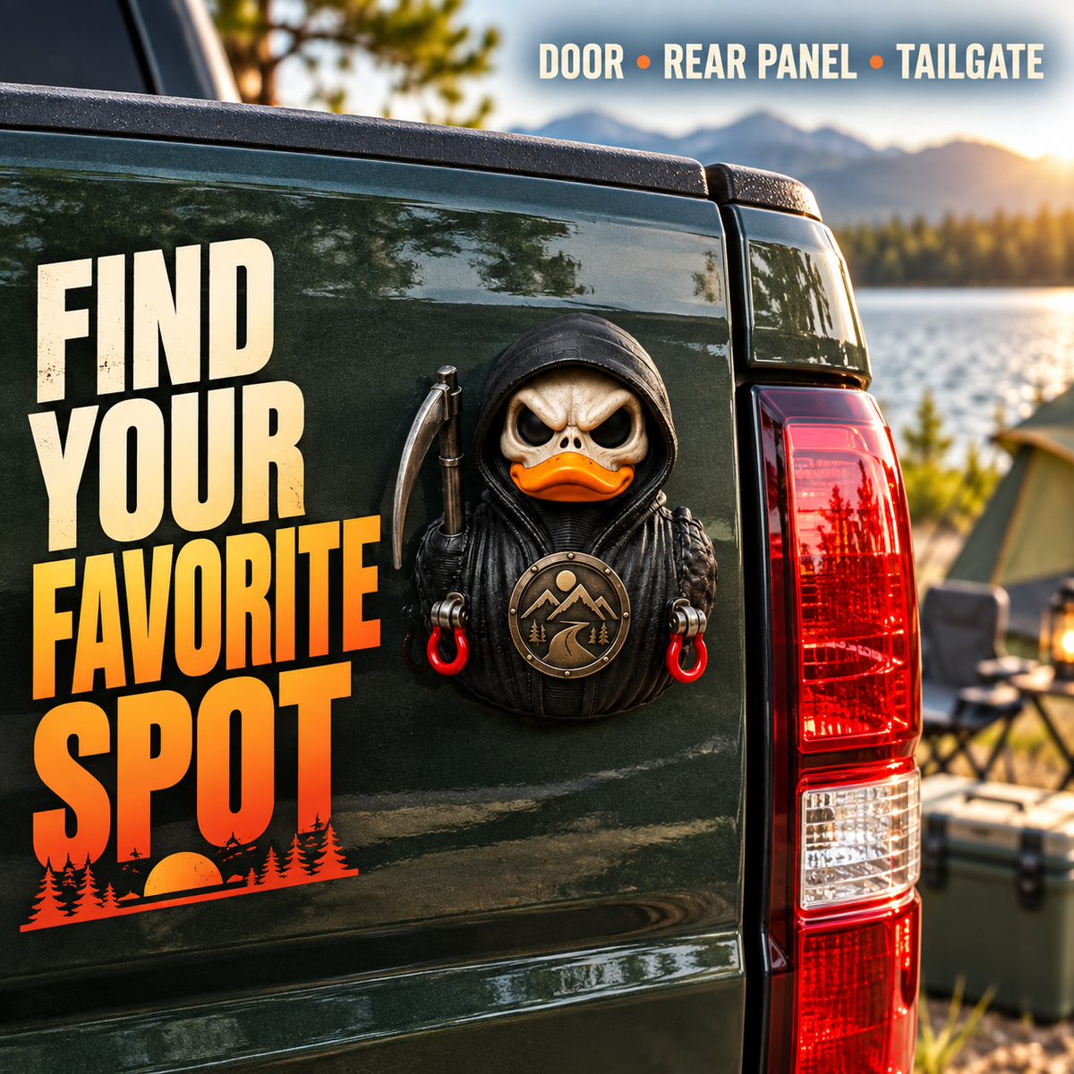 Car Halloween 85th Anniversary Grim Reaper Duck Acrylic Magnet