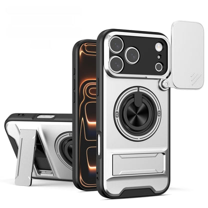 适用于 iPhone 17 ProMax 的滑盖镜头保护磁吸支架手机壳