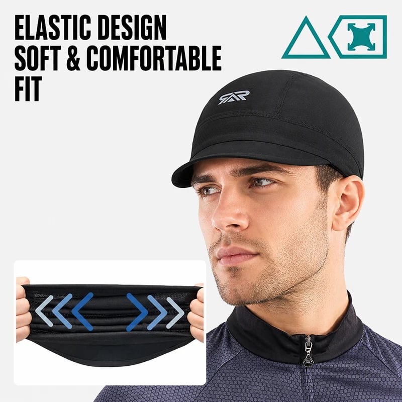 🚴 快速干爽透气骑行头套 – 带遮阳板的头盔内衬