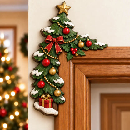 🎄 Lifelike 3D Visual Illusion Christmas Peekaboo Door Frame Decor | Create a Magical Holiday Entrance
