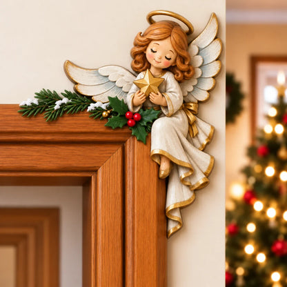🎄 Lifelike 3D Visual Illusion Christmas Peekaboo Door Frame Decor | Create a Magical Holiday Entrance