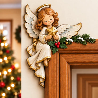🎄 Lifelike 3D Visual Illusion Christmas Peekaboo Door Frame Decor | Create a Magical Holiday Entrance