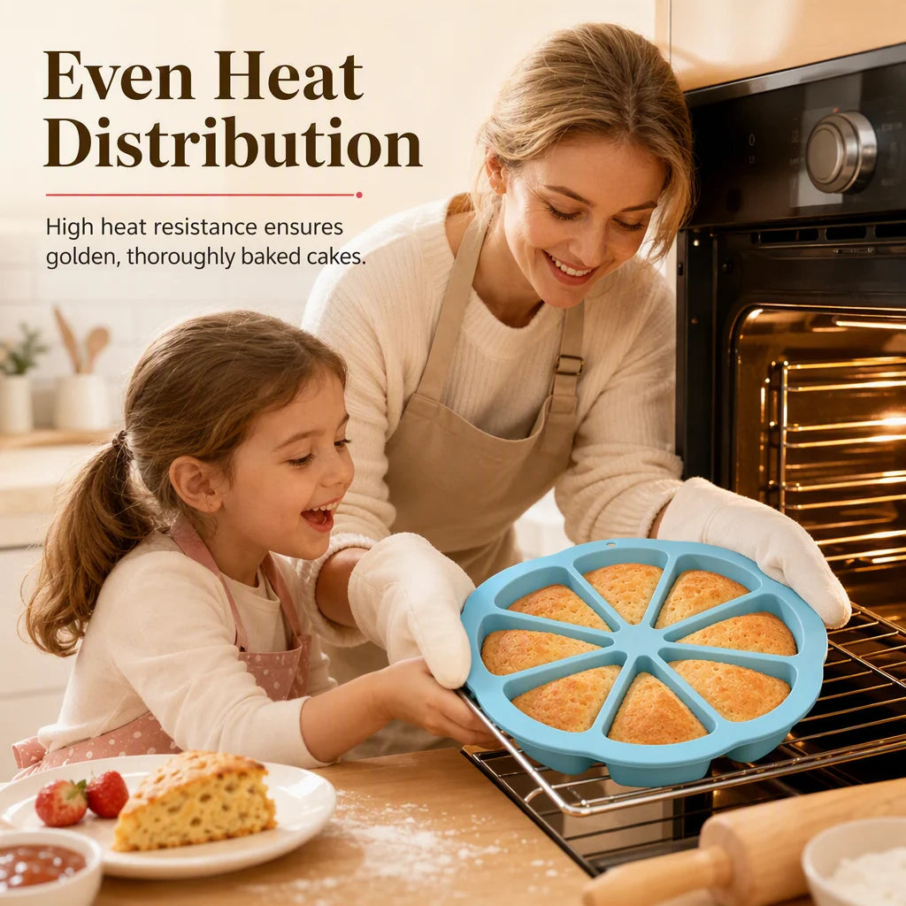 🥳HOT SALE🥳💞49K+ SOLD! Buy 2 Get 1 FREE! Silicone Cake Mold – 8 cavities, 23cm & flexible release. Perfect portions – grab yours! ✅