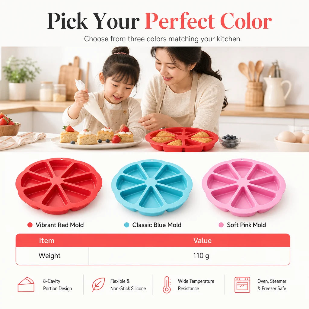 🥳HOT SALE🥳💞49K+ SOLD! Buy 2 Get 1 FREE! Silicone Cake Mold – 8 cavities, 23cm & flexible release. Perfect portions – grab yours! ✅
