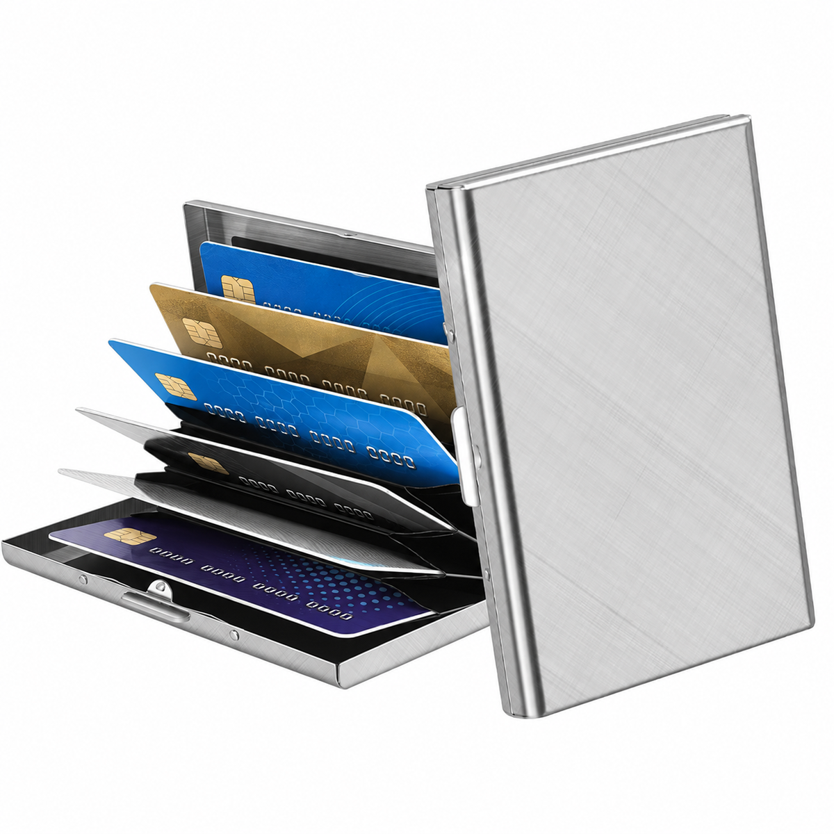 💳 Stainless Steel RFID-Blocking Card Holder