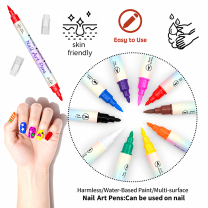 12/24 Colors Nail Art Pens – DIY 3D Markers for Drawing, Dotting & Manicure