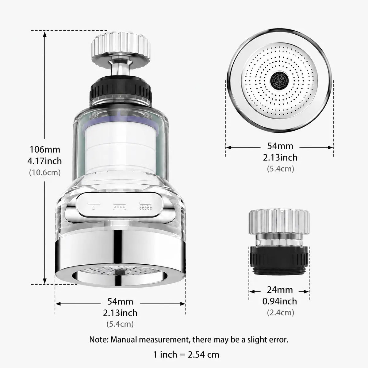 🚰 3-Mode 360° Rotating Faucet Aerator – Splash-Reducing Kitchen Sink Attachment