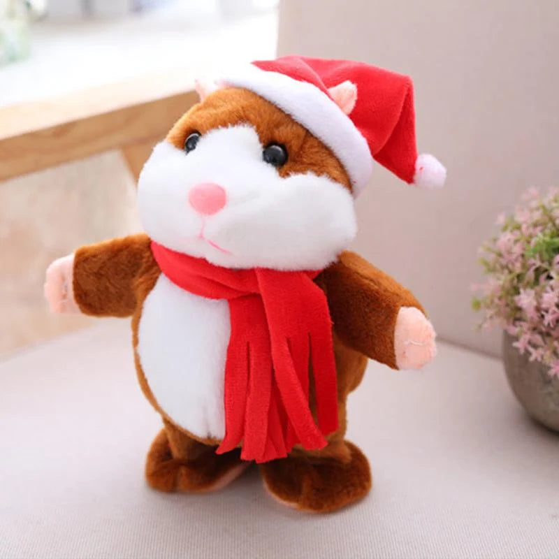 🐹 Last Day Special Price £15！✨Talking Hamster Plush – repeats whatever you say, auto head-shaking, hilarious fun for kids & adults.🎁