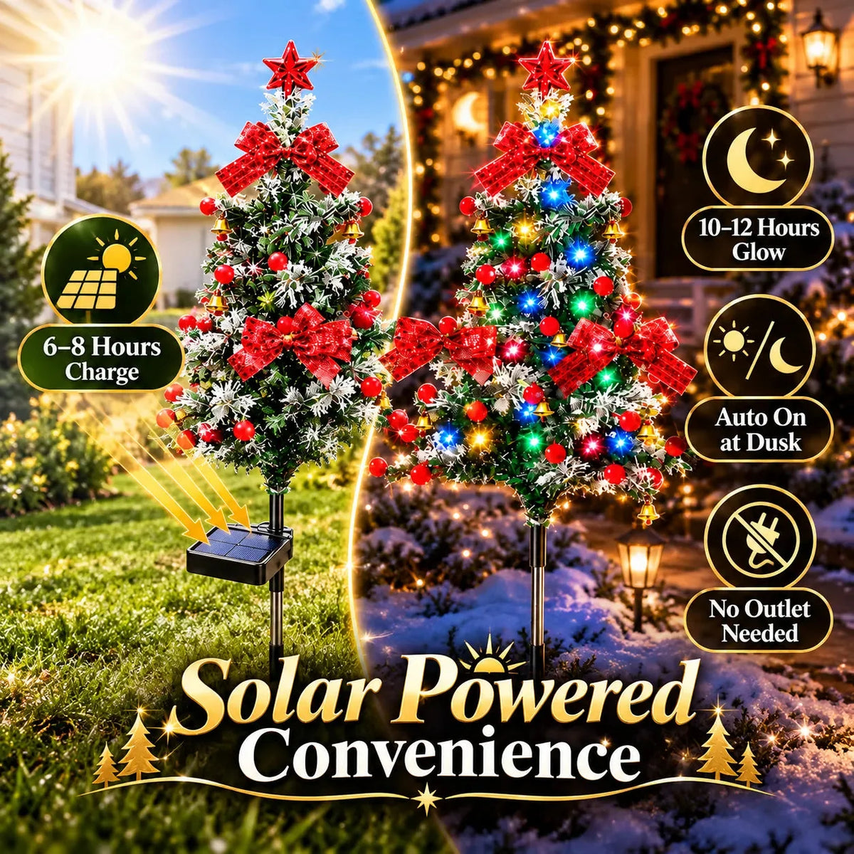 🌱 Solar Cedar Christmas Tree Lights🔥Festive Outdoor Holiday Decor🔥
